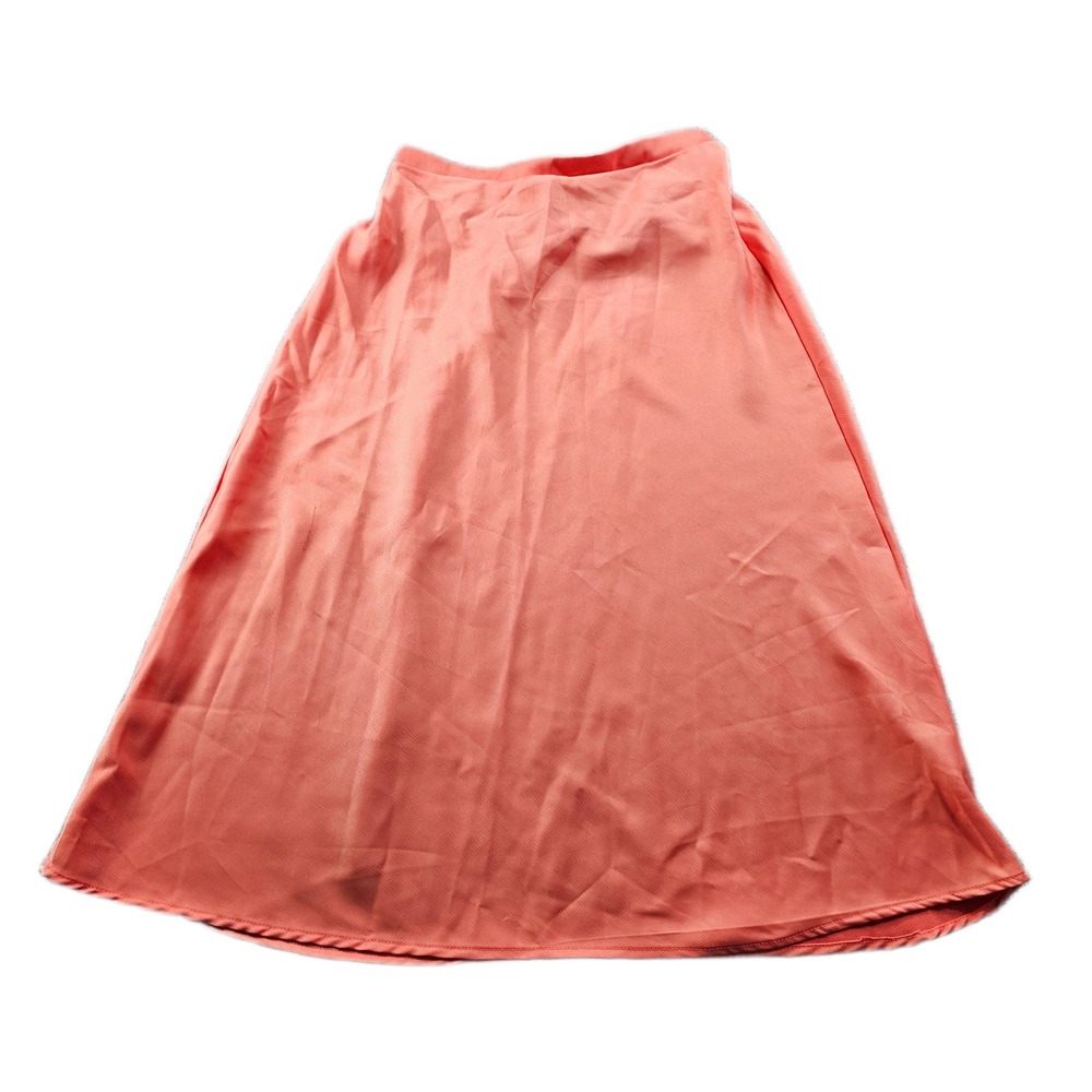 Blāshe Midi A-Line Skirt Women Small Peach Stretch Elastic Waist Pull-On BS08059